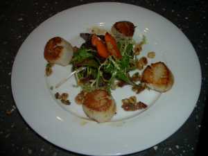 <b>Individual Dishes</b>
<br>Scallops & Hazelnuts